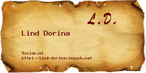 Lind Dorina névjegykártya